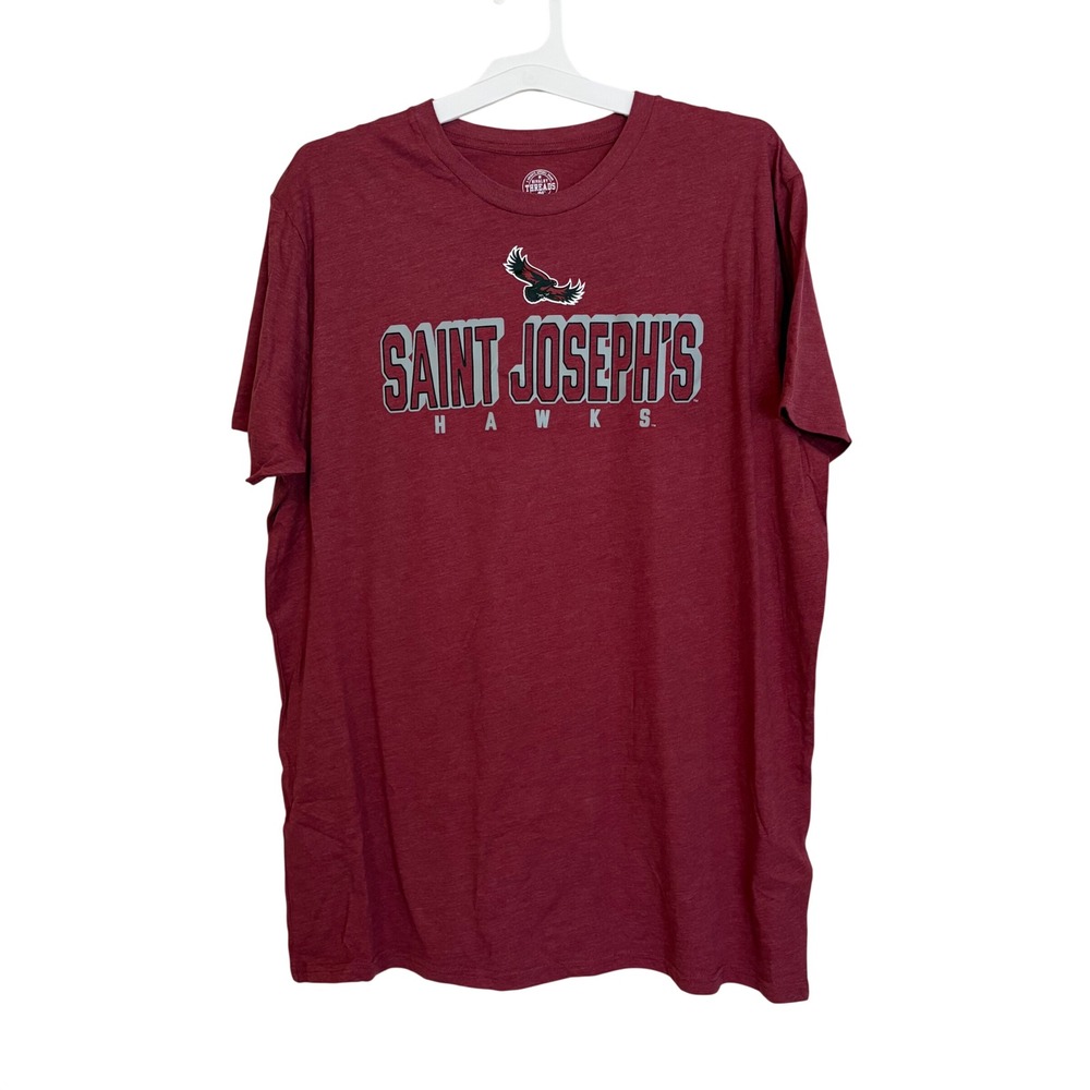 Rivalry Threads Saint Joseph's Hawks Mens XL T-Shirt Maroon Burgundy NWT - Picture 2 of 9